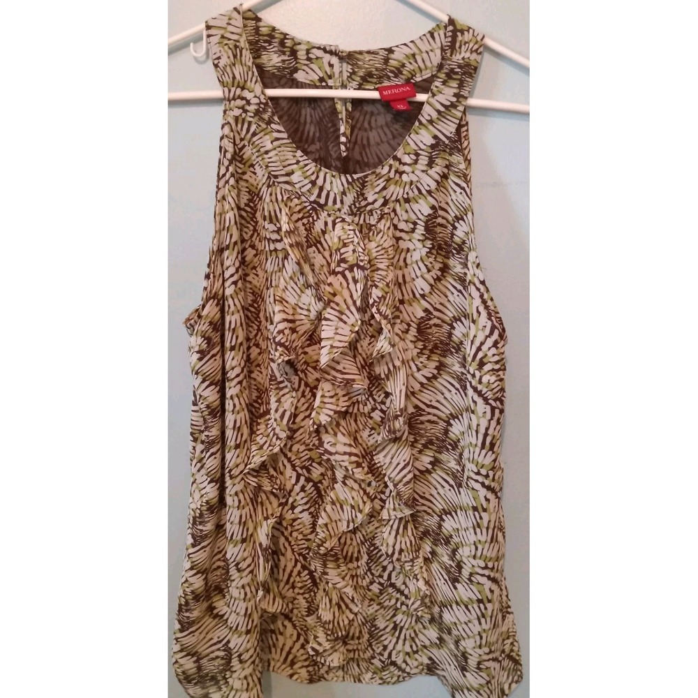 Women's Merona Multi Layer  Lightweight Relaxed‎ Fit Sleeveless Tank Top XL